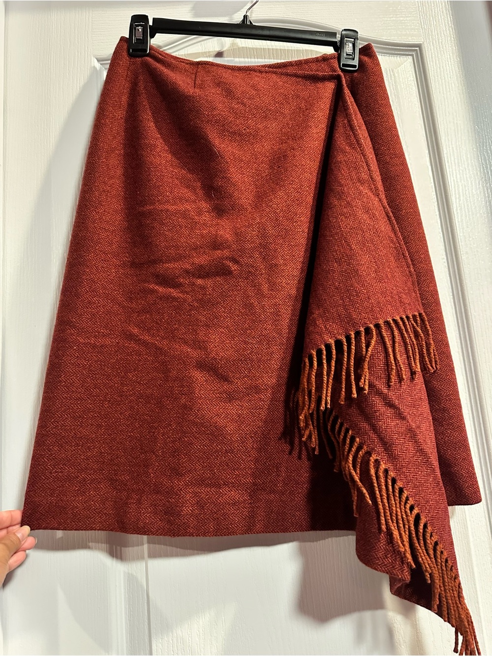 Anne Klein Rust Fringe Wrap